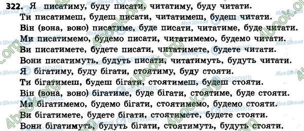 ГДЗ Українська мова 4 клас сторінка 322